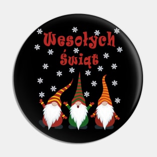 Gnomes Funny Pajama Cute Christmas Gift Holiday Style Wesołych Świąt Pin