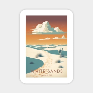 White Sands National Park Travel Poster Magnet