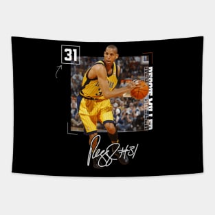 Reggie Miller Choke Sign Basketball Legend Signature Vintage Retro 80s 90s Bootleg Rap Style Tapestry