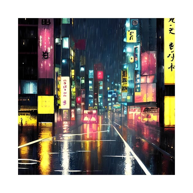 Neo Tokyo - Night Lights - Cyperpunk by Trendy-Now