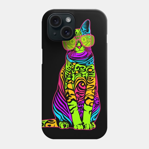 80s cat Phone Case by ElectricPeacock