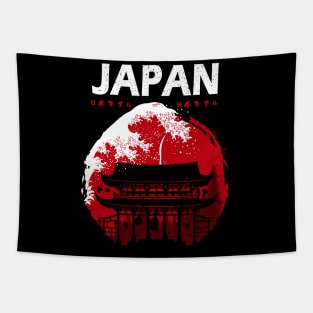 Japan Wave temple Tapestry