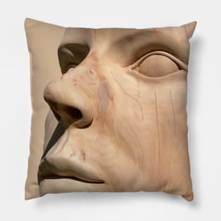 Head Wood carved Pillow