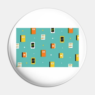 Book Blog Kindle Tablet pattern Pin