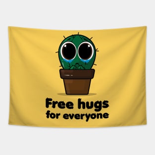 Free hugs for everyone from a little crying cactus Tapestry