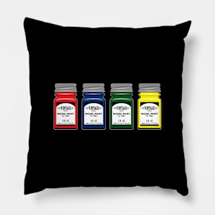 Model Paint Jars Pillow