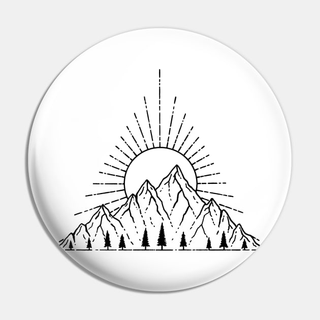 Triangular Sunshine Pin by SommersethArt