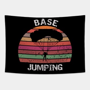 Base Jumping - retro sunset design Tapestry