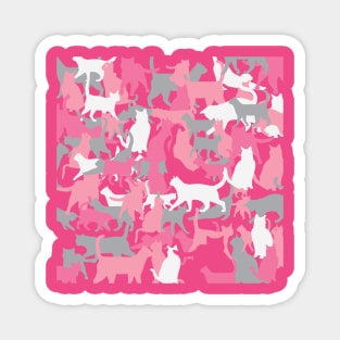 Cat Camouflage in Pink Magnet