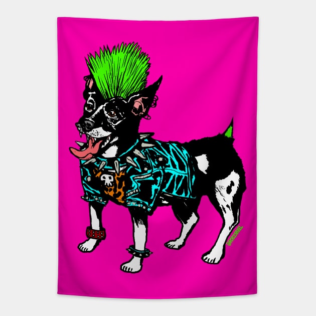 Punk Dog Tapestry by Robisrael
