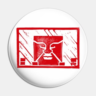 G1 Windscreen Sticker Face (RED) Pin