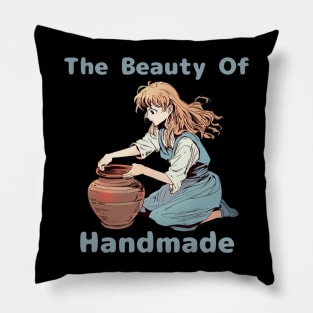 Handmade Pottery Lover Anime girl Pillow