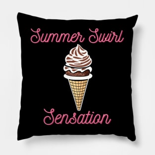 Summer Swirl Sensation Twist Ice Cream Cone Pillow