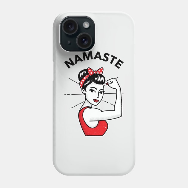 Namaste Rosie the Riveter Style Phone Case by DesignIndex