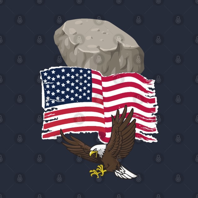 Rock Flag Eagle by FabsByFoster