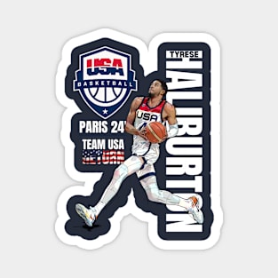 2024 Paris Olympics Tyrese Haliburton #9 USA Basketball Cartoon Magnet