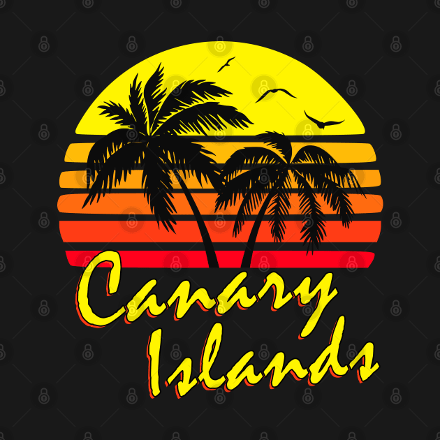 Canary Islands Retro Sunset by Nerd_art