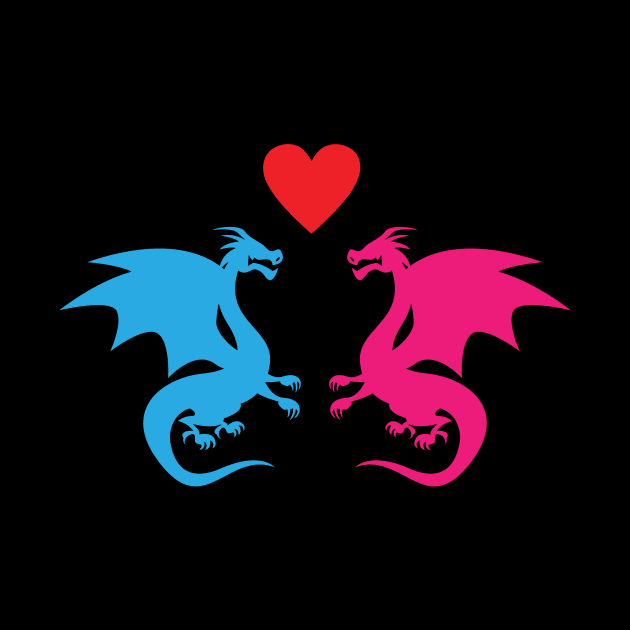 Dragon dragon motif lovers dragon partner design by SpruchBastler