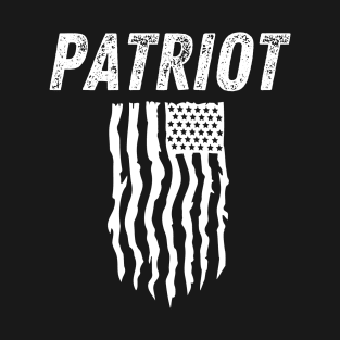 Distressed Patriot Design T-Shirt