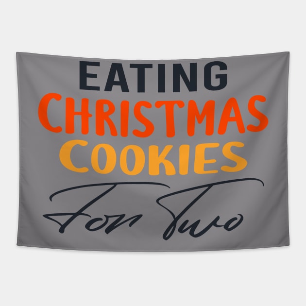 Eating Christmas Cookies For Two Tapestry by designnas2