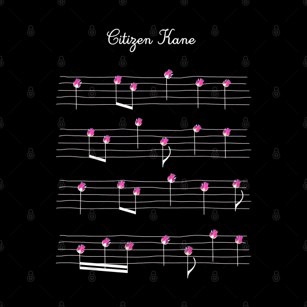 Citizen Kane Orson Welles cinema music fan art roses by Rozbud