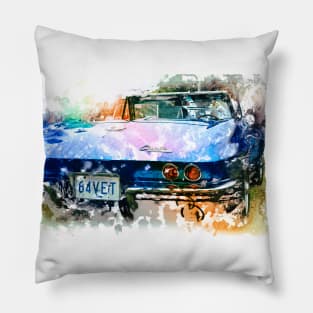 Corvette 1964 - Watercolour Pillow