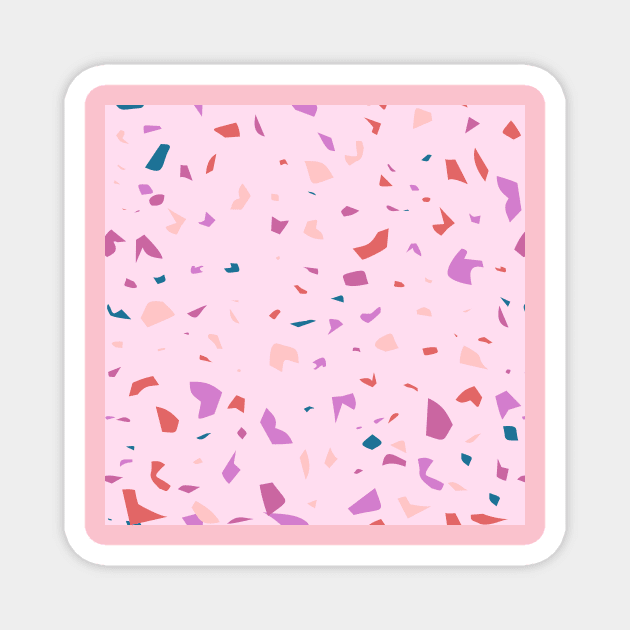 Pink and purple color digital illustration, modern art, cute girly design Magnet by MarJul