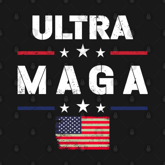 Ultra Maga Proud Ultra-Maga American Flag by Charaf Eddine