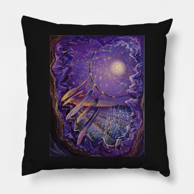 Soul of the Stone. Amethyst Pillow by Lala Lotos