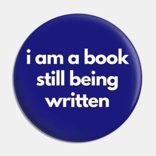 I Am a Book (White) Pin