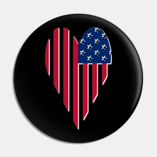 American Flag Love Pin