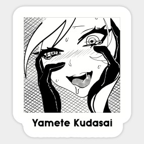 Yamete Kudasai Yamete Kudasai Sticker Teepublic Get the yamete neck gaiter and mug. yamete kudasai yamete kudasai