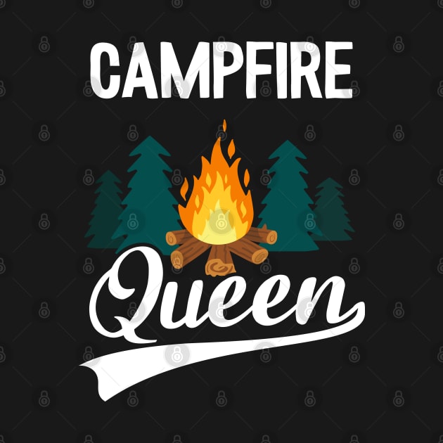 Campfire Queen Funny Camping by Kuehni