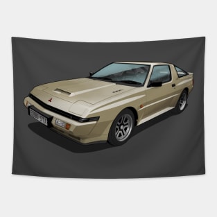 1989 Mitsubishi Starion EX Widebody Turbo in gold Tapestry