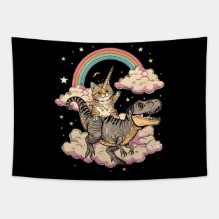 Cat Dinosaur Prophecy Tapestry