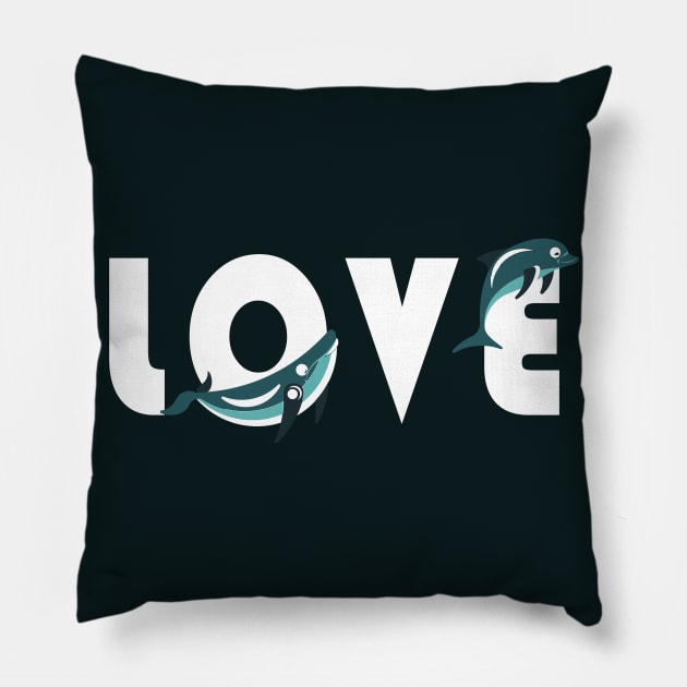 Love is in the water Pillow by Nosa rez