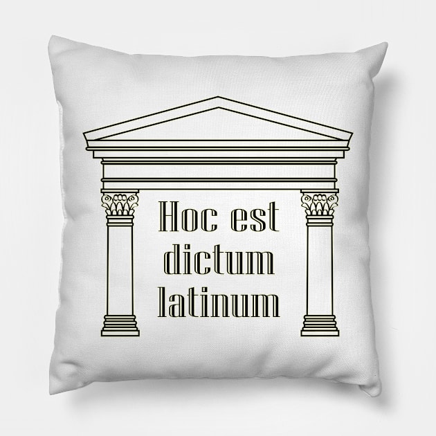 Hoc est dictum latinum - funny Latin saying Pillow by LadyCaro1