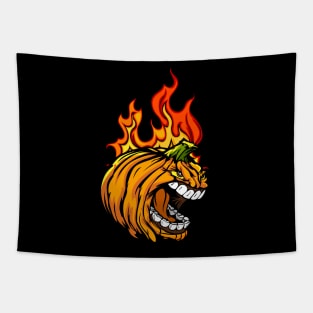 Halloween Fire Jack Tapestry