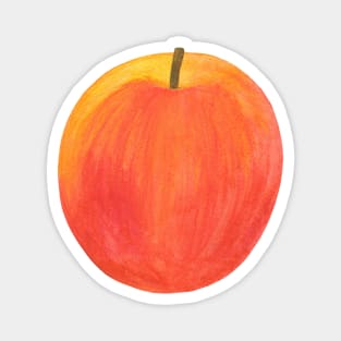 Red Apple ~ Watercolor painting & pattern Magnet