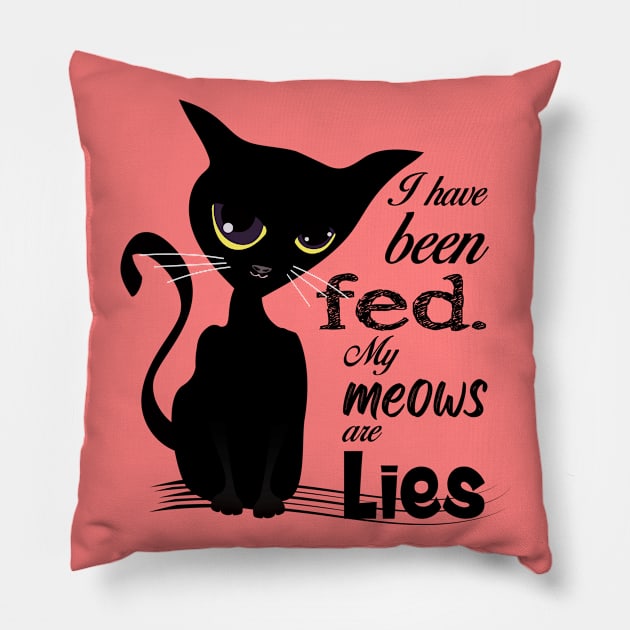 Cat mother coffee lover Pillow by ArteriaMix