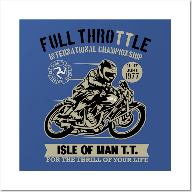 vintage 1977 TT Motorcycle Racer - Isle Of Man Tt - Posters and Art Prints