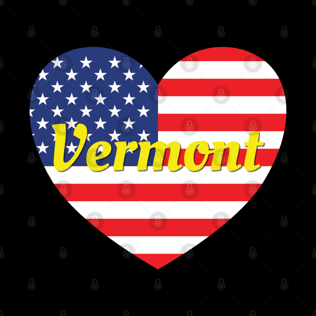 Vermont American Flag Heart by DPattonPD