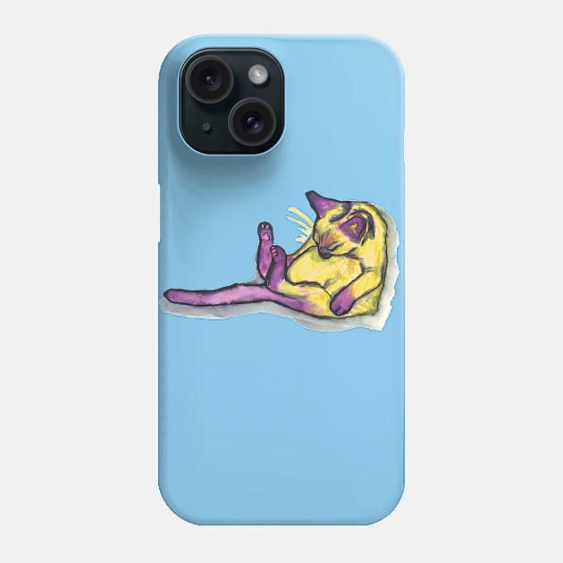 The Sleeping Siamese Phone Case by RommyII