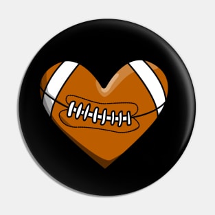 Love Football Heart Pin