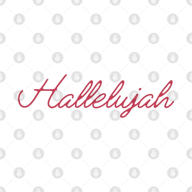 Hallelujah! Typography Red by ebayson74@gmail.com