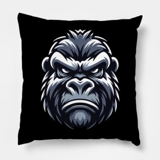 Majestic Gorilla Emblem Pillow