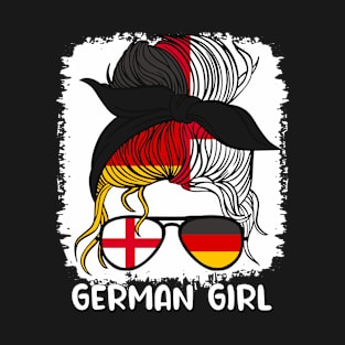 Half English Half German Girl Germany Mother's Day Mom Kids T-Shirt