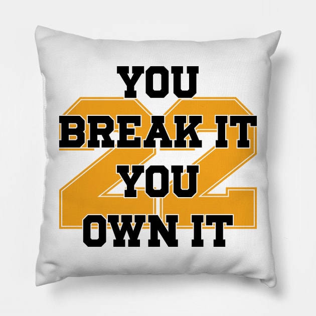 You Break It You Own It v2 Pillow by Emma