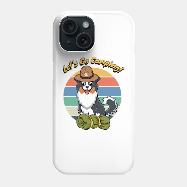 Funny Collie Dog Wants to go Camping Phone Case by Pet Station