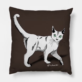 White Cat Pillow